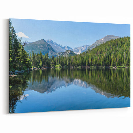 Rocky Mountains Wall Decor - Peaceful Mountain Lake in Colorado