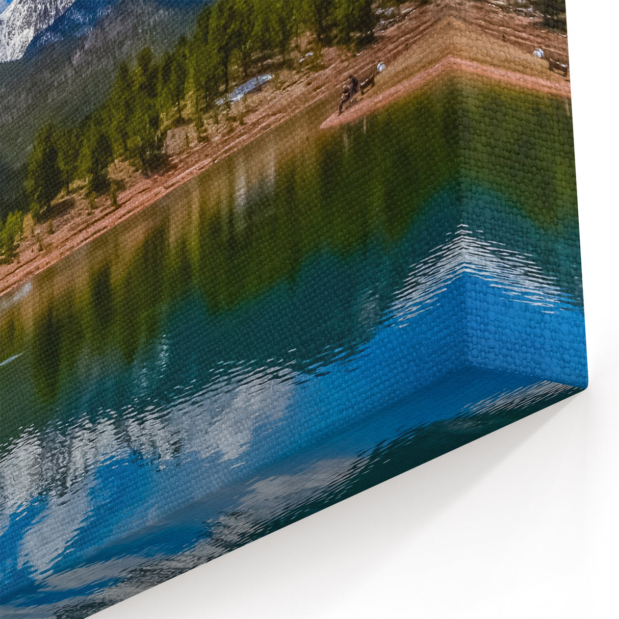 Pikes Peak Art Prints - Snow-Capped Mountain Reflected in Scenic Lake
