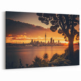 Auckland Skyline Print - New Zealand Art