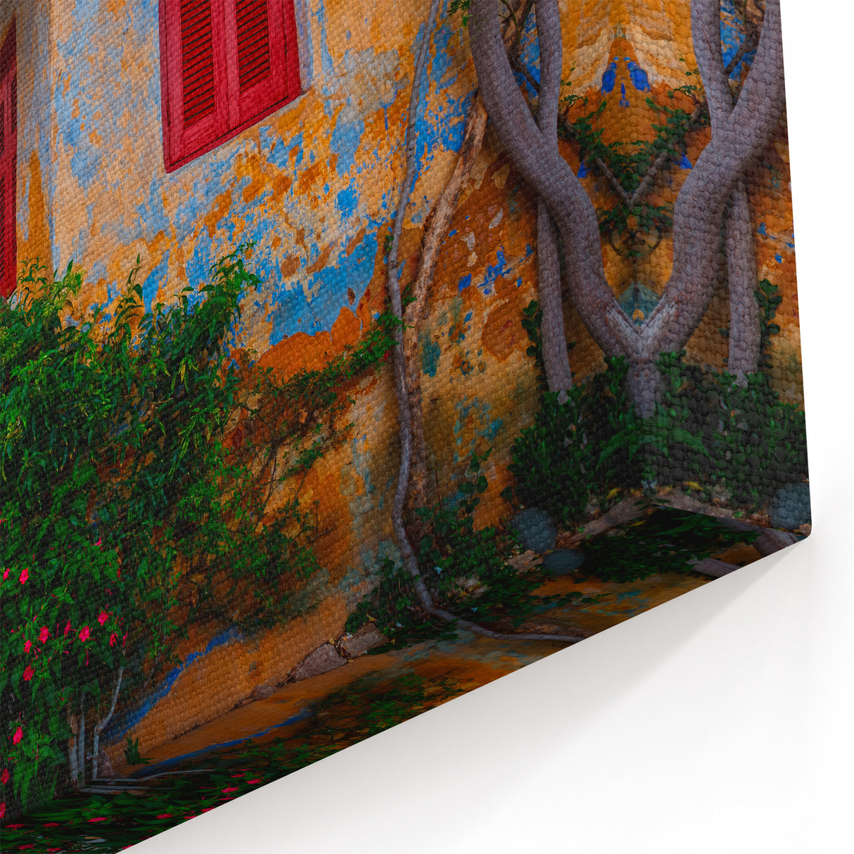 Athens Wall Art - Vibrant Greek Street Scene Canvas for Ancient Greek Decor