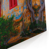 Athens Wall Art - Vibrant Greek Street Scene Canvas for Ancient Greek Decor