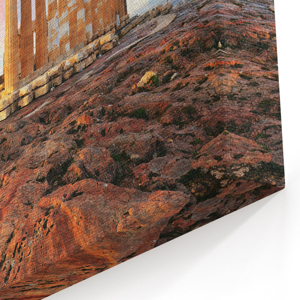 Parthenon Canvas - Acropolis Artwork with Sunset for Athens Wall Art