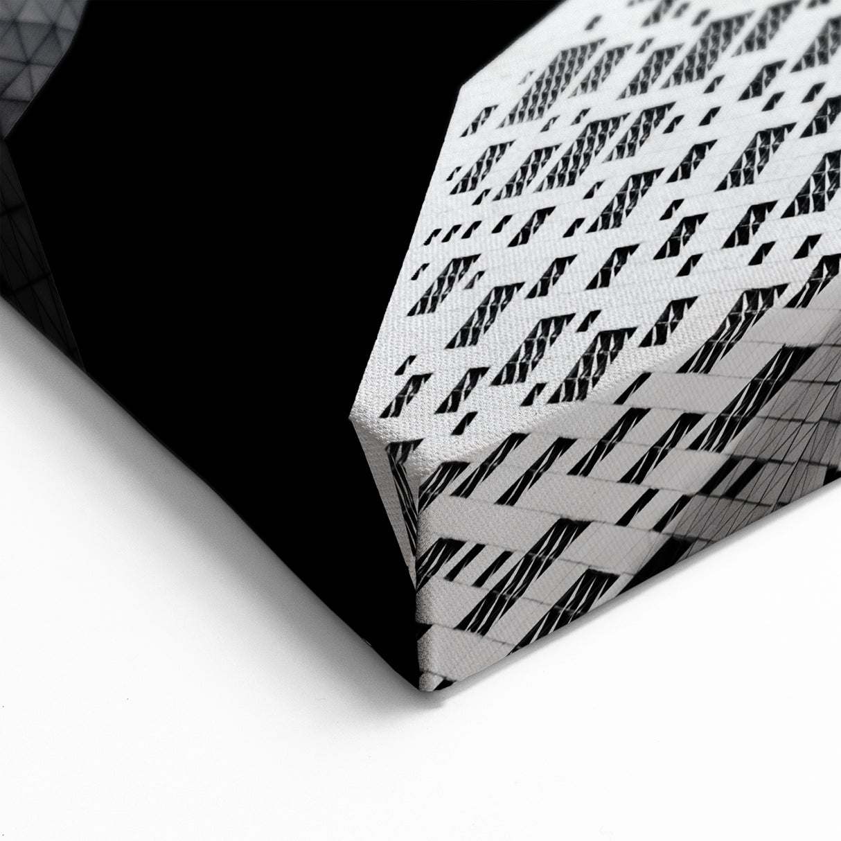 Modern Saudi Arabian Architecture Art - Black with White Urban Skyscrapers