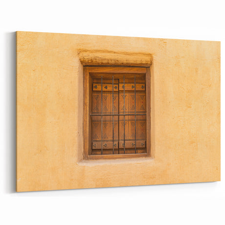 Traditional Saudi Arabian Window Art - Ornate Wooden Window Design Print