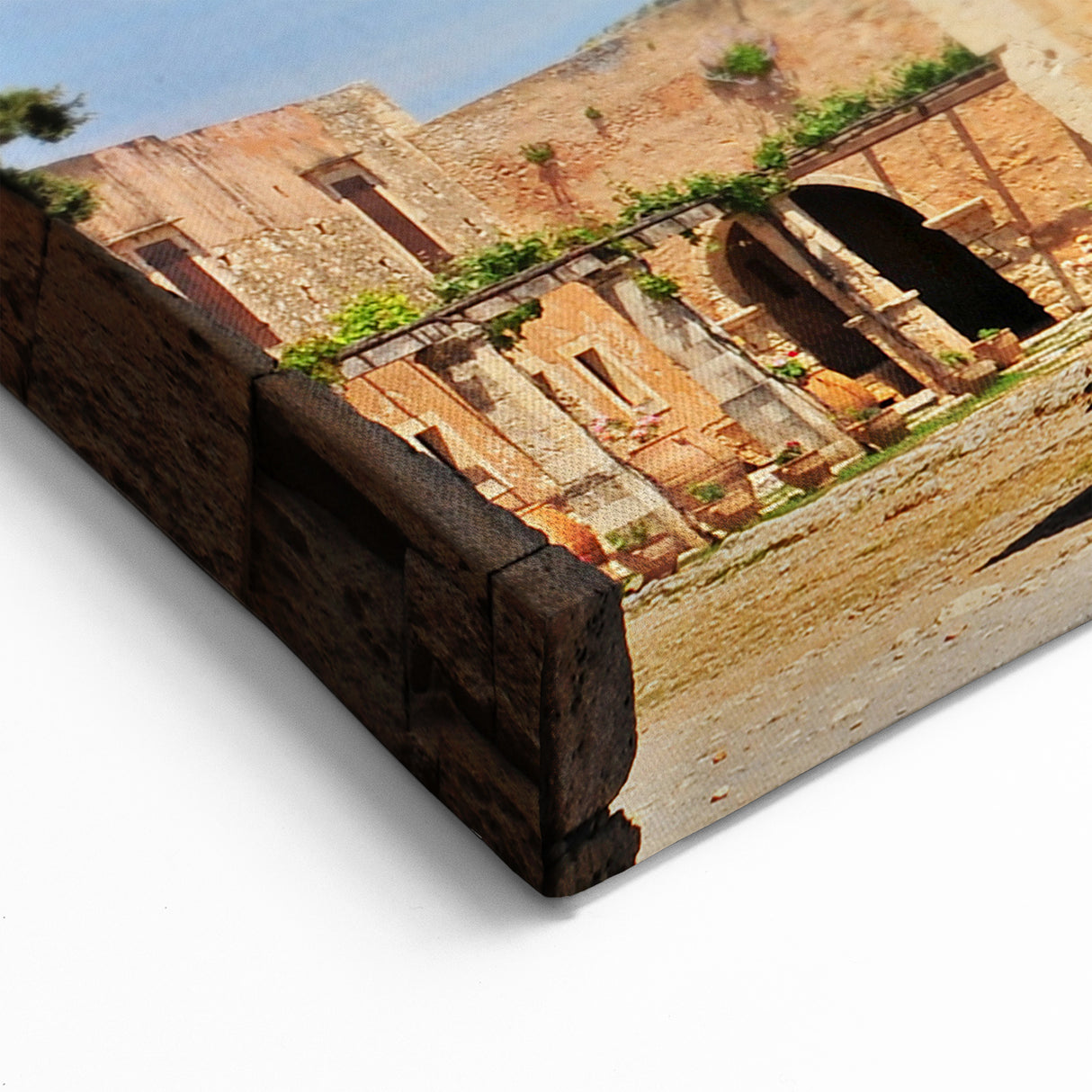 Crete Photography Art - Arkadi Monastery Framed by Historic Archway