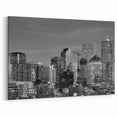 Black and White Denver Skyline Art - Modern Mile High City Wall Decor
