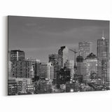 Black and White Denver Skyline Art - Modern Mile High City Wall Decor