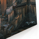 Denver Skyline at Sunset with Rocky Mountains - Mile High City Art