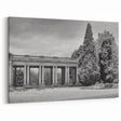 Snowy Architecture in Denver Park - Black and White Colorado Wall Art