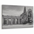 Snowy Architecture in Denver Park - Black and White Colorado Wall Art