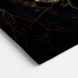 Denver City Map Art - Stunning Aerial Night View Wall Decor Print