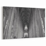 Canterbury Black and White Art - Historic Cathedral Photography Print