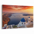 Santorini Wall Art - Scenic Santorini Prints with Sunset Horizon