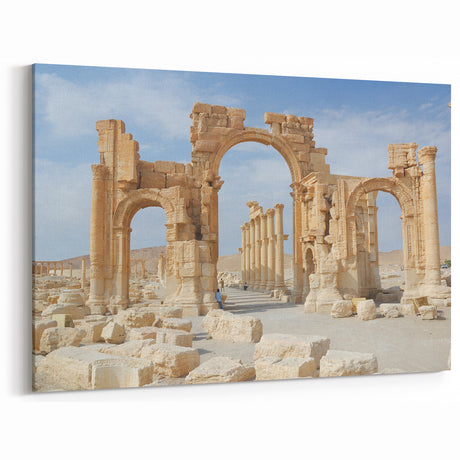 Ancient Ruins Wall Art - Historical Landmarks Canvas Print for Home Decor