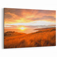 Canterbury Wall Art - Scenic New Zealand Sunset Over Coastal Fields