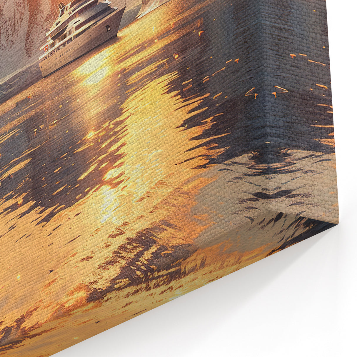 Luxury Ship at Sunset – Nautical Wall Art | Vintage Maritime Art Print