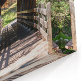 Vail Ski Resort Art - Rustic Wooden Bridge in Forest Landscape Wall Art