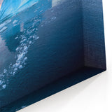 Northern Lights Artwork - Sailboat at Arctic Ice Arch Sunset Wall Decor