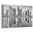 Dubai Black and White Art - Stunning Dubai Canvas Prints Featuring Skyline Reflections