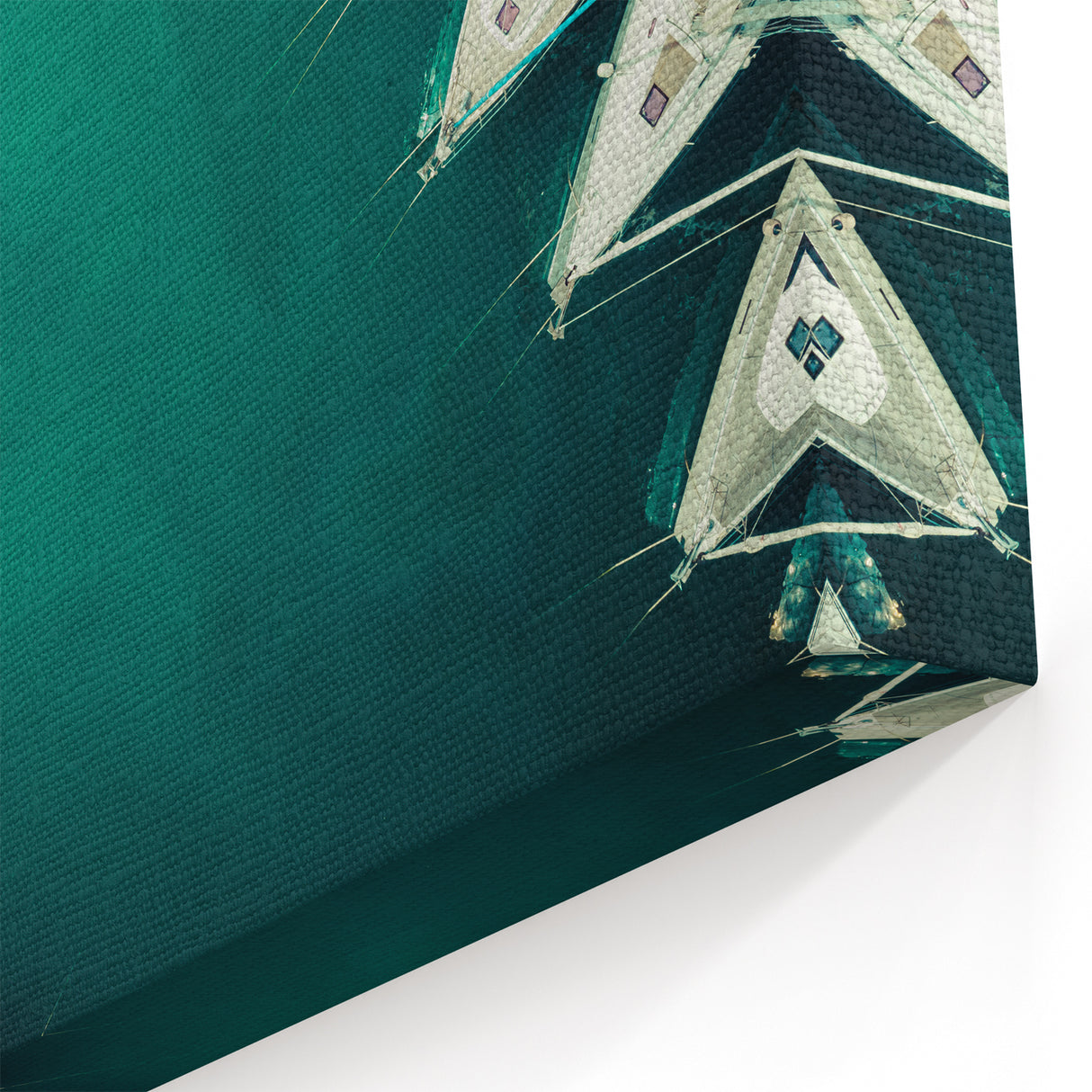 Dubai Marina Yachts Art - Stunning Aerial Canvas Prints Featuring Luxury Boats