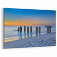 Florida Keys Sunset Beach Wall Art – Ocean View with Wooden Pilings