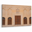 Traditional Middle Eastern Architecture Art - Elegant Canvas Prints Featuring Wooden Doors with Arched Windows