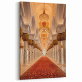 Sheikh Zayed Mosque Art - Stunning Canvas Prints Featuring Ornate Mosque Interior