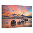 Otago Wall Art - Central Otago Canvas  Moeraki Boulders at Sunset