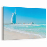 Burj Al Arab Scenic Prints - Dubai Luxury Hotel Beach Canvas Art