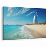 Dubai Scenery Art - Burj Al Arab Beachside Luxury Canvas Prints