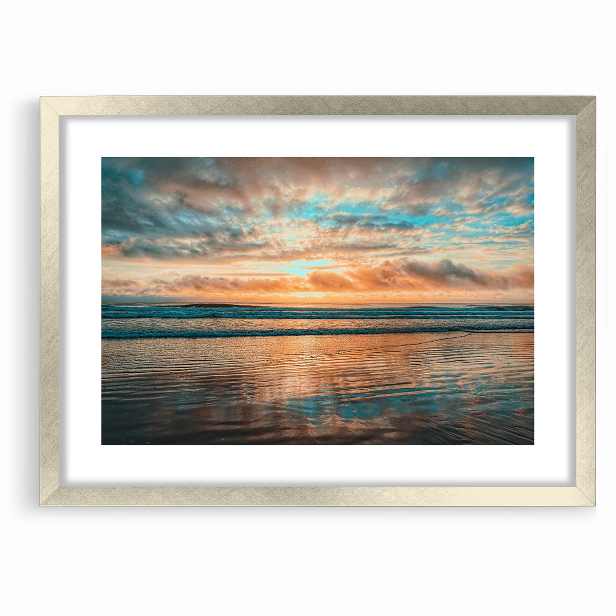 Daytona Wall Art - Breathtaking Sunset Over Calm Ocean Waves