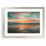 Daytona Wall Art - Breathtaking Sunset Over Calm Ocean Waves