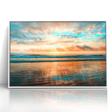 Daytona Wall Art - Breathtaking Sunset Over Calm Ocean Waves
