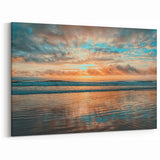 Daytona Wall Art - Breathtaking Sunset Over Calm Ocean Waves