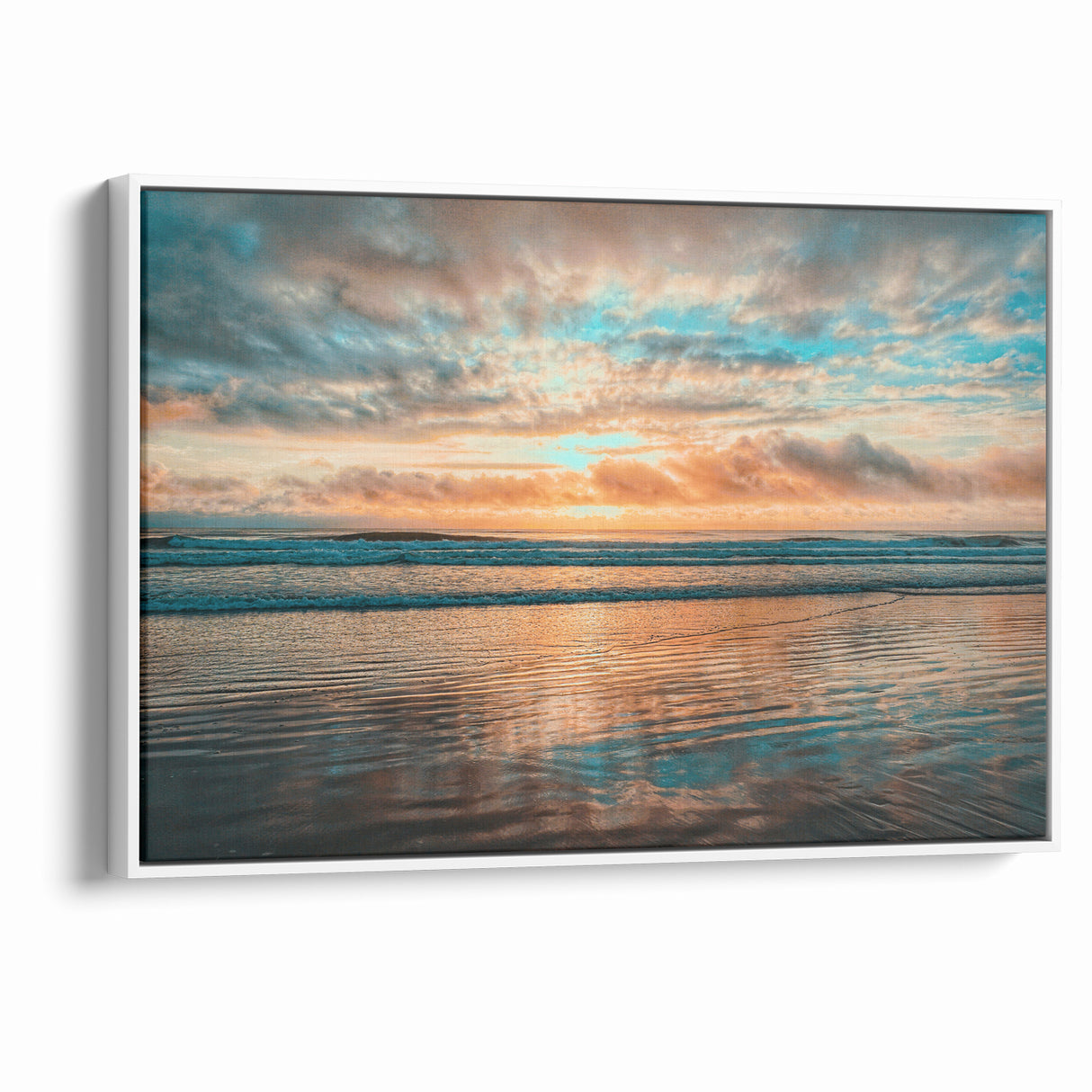 Daytona Wall Art - Breathtaking Sunset Over Calm Ocean Waves