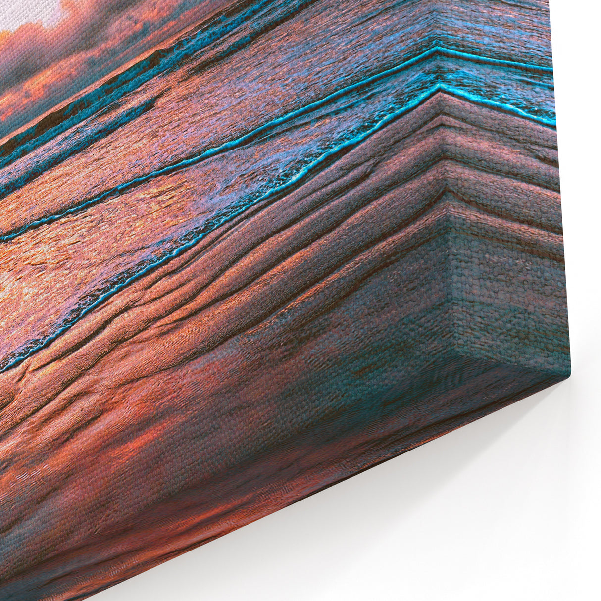Daytona Wall Art - Vibrant Sunrise Over Ocean Waves in Pink and Blue