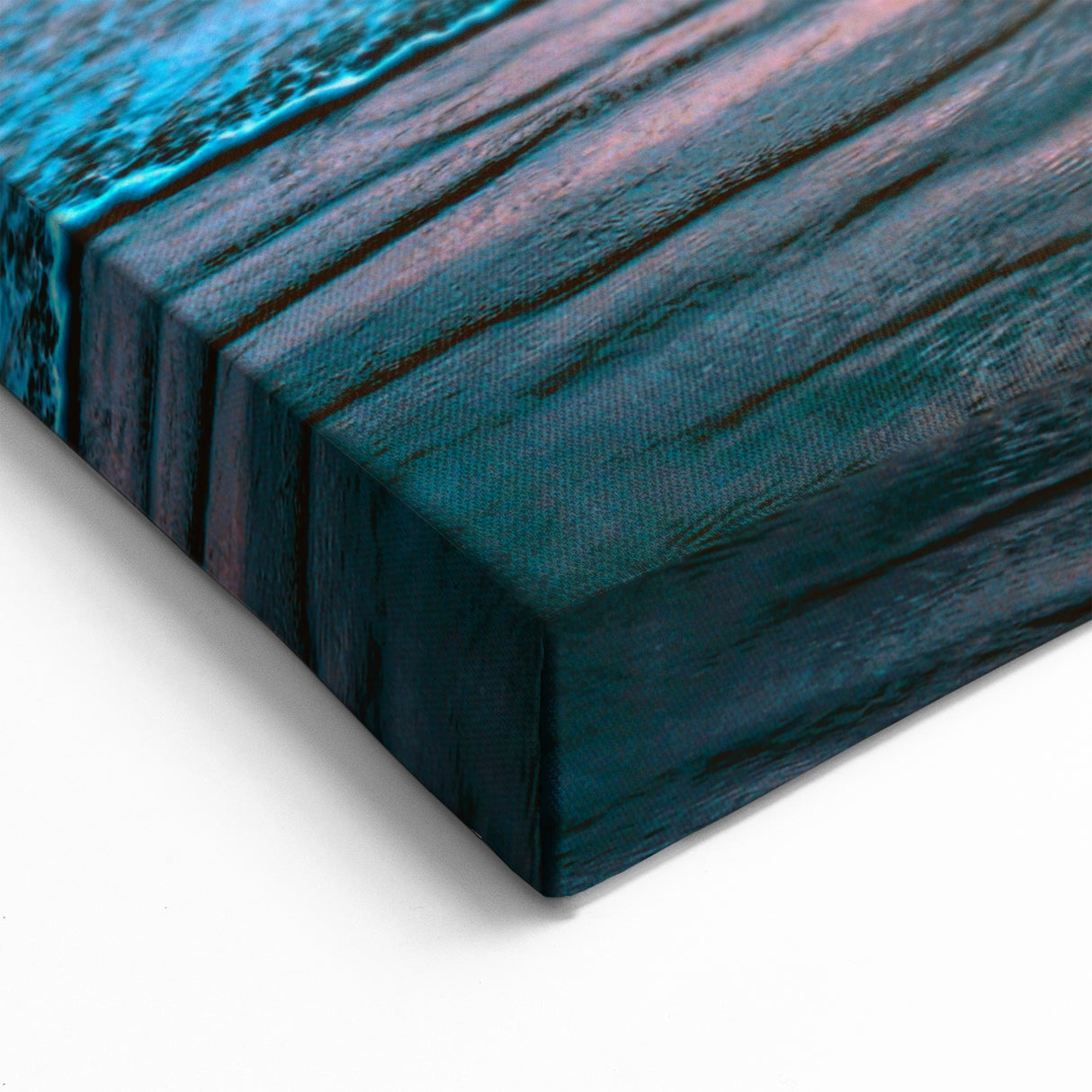 Daytona Wall Art - Vibrant Sunrise Over Ocean Waves in Pink and Blue