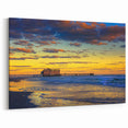 Daytona Beach Pier at Sunset - Vibrant Coastal Florida Art on Canvas