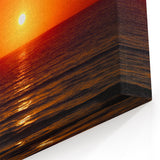 Golden Daytona Beach Sunset - Vibrant Coastal Florida Art on Canvas