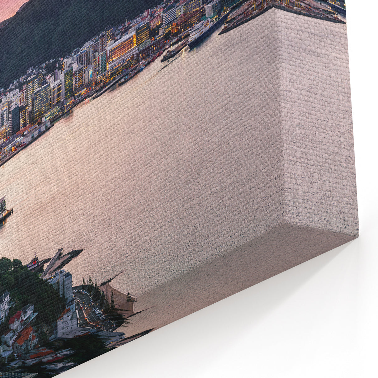 Wellington Harbor Sunset Art – Vibrant Cityscape Canvas Print of New Zealand