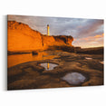 Wellington Lighthouse Art – Scenic Sunset Coastal Print of New Zealand