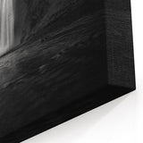 Iceland Waterfall Art - Black and White Skógafoss Canvas Print