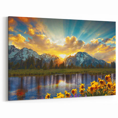 Rocky Mountain Art Prints - Vibrant Sunrise Over Colorado Mountain Scene