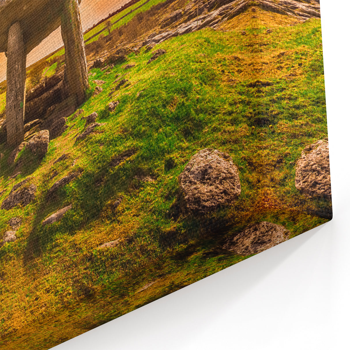 Irish Landscape Art - Ancient Dolmen Under Fiery Sunset Sky