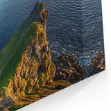 Scenic Ireland Prints - Cliffs of Moher at Sunset with Wildflowers