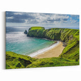 Ireland Nature Artwork - Serene Beach and Cliffs on Emerald Coast