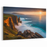 Scenic Ireland Prints - Majestic Coastal Cliffs at Sunset Art