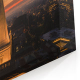 Berkeley Skyline Art - Golden Sunset Over the City on Canvas