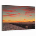 Berkeley Sunset Pier Art - Scenic Coastal View on Stretched Canvas
