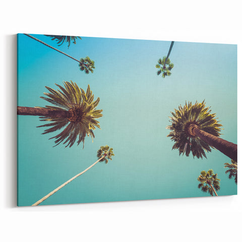 California Palm Trees Art - Iconic Beverly Hills Skyline Decor Print